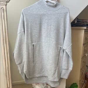 Varley Light Gray Crewneck Sweater